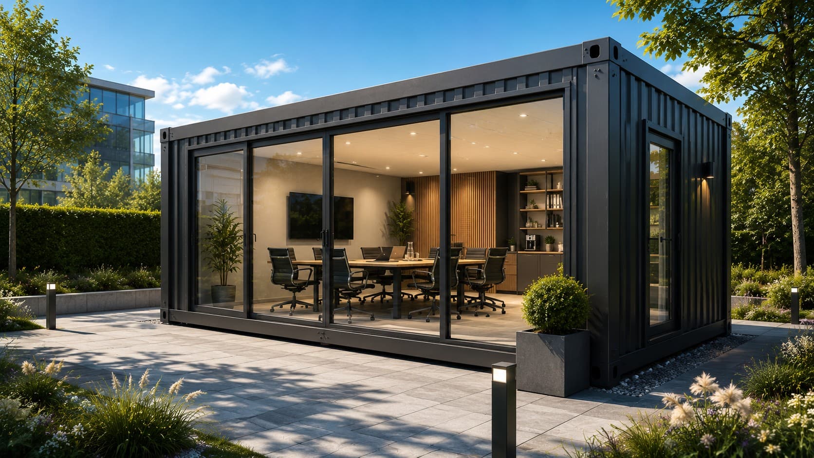 Mannschafts-, Büro- & Event-Containeranlagen Hero Bild