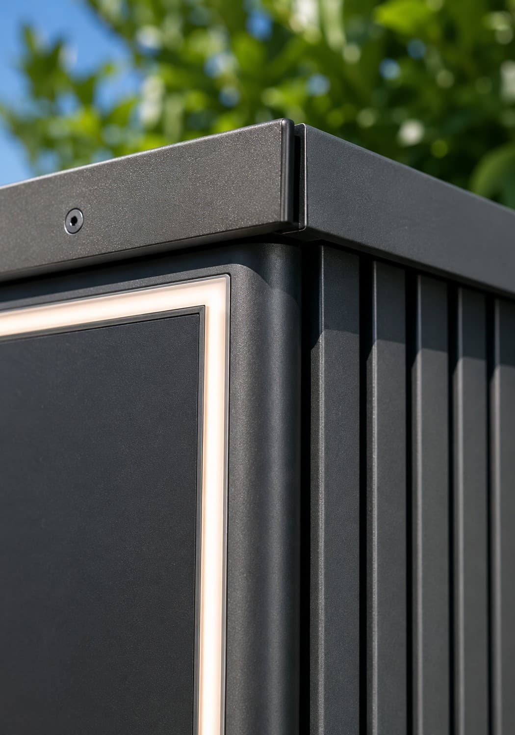 Materialdetails der Outdoor-Küche