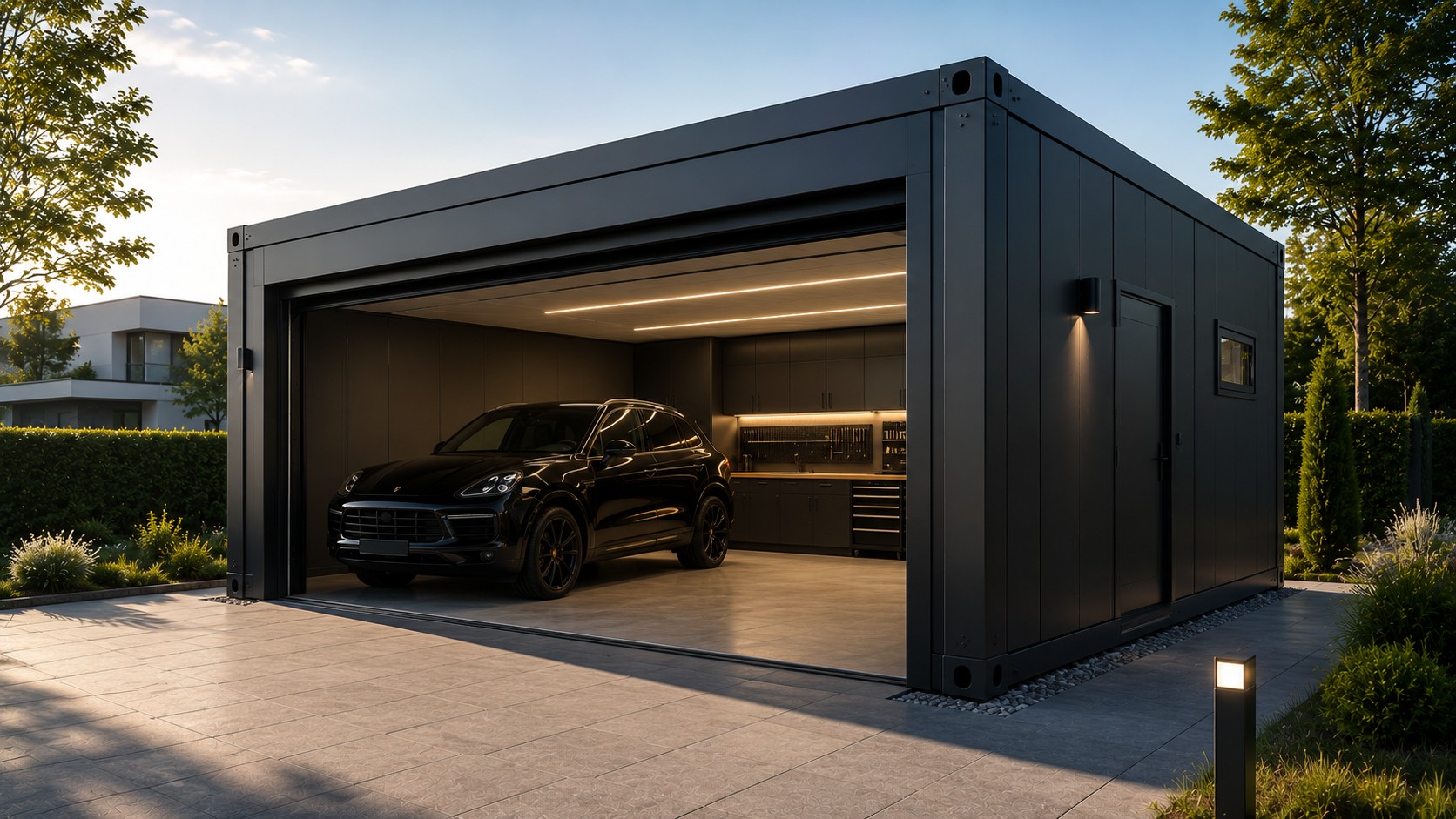 Individuell geplante Container-Garage