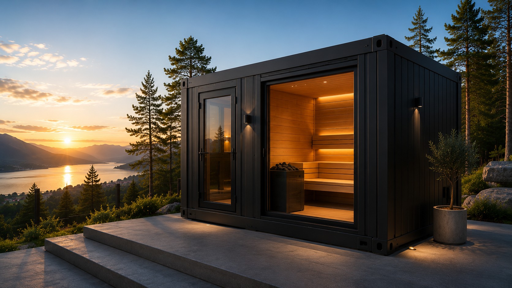 Modulare Outdoor-Sauna